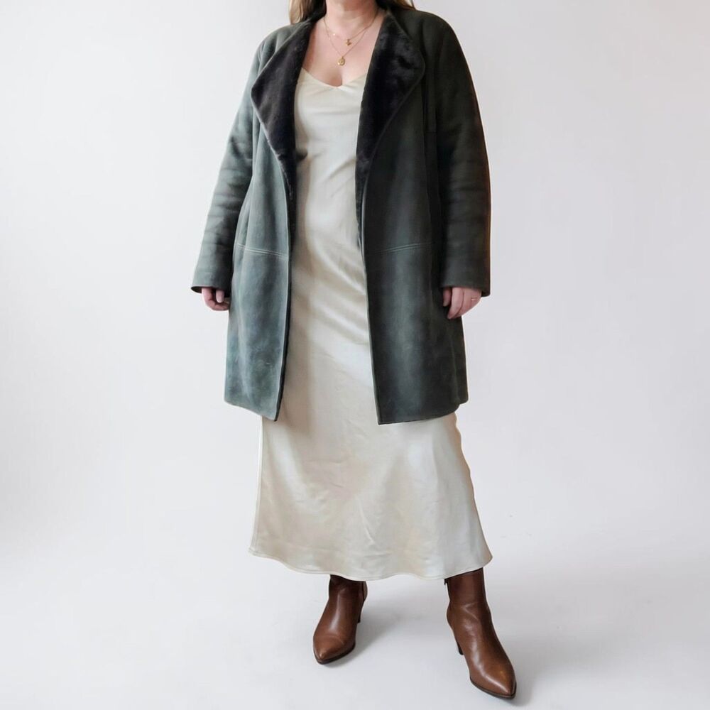 Vince Reversible Genuine Shearling Car Coat~$2,495